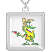 hillbilly rock and roll guitar froggy frog custom jewelry