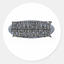 Hillbilly Twister Round Stickers