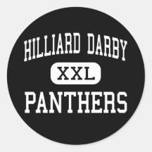Hilliard Darby - Panthers - High - Hilliard Ohio Round Sticker