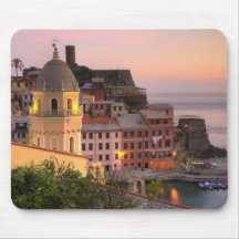 Hillside town of Vernazza in the evening, Cinque Mousepads