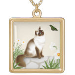 Himalayan Cat & Butterfly Necklace