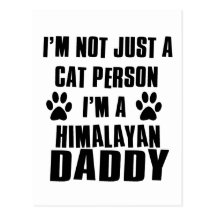 Himalayan shirts cat Designs Post Card