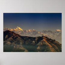 Himalayas as seen from Dhulikhel Print