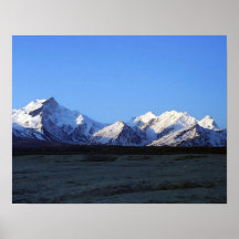 Himalayas from Tibetan Plateau Print