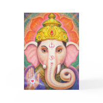 Hindu Art Ganesha positive spiritual energy card