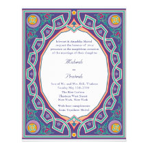 Hindu Muslim Indian Wedding or Mehndi Invitation