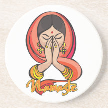 Hindu Namaste Beverage Coaster