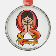 Hindu Namaste Christmas Ornament