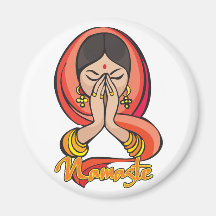 Hindu Namaste Refrigerator Magnets