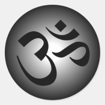Hindu OM - Meditation Symbol Round Sticker