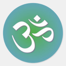 Hindu OM - Meditation Symbol Round Stickers