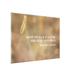 "Hint Of Nature" Photography Art with Quote Gallery Wrapped Canvas