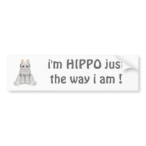 hip 2 B hippo Bumper Stickers