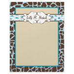 Hip and Chic Animal Print: Blue letterhead