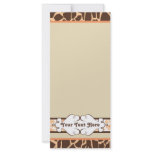 Hip and Chic Animal Print: Orange rack cards