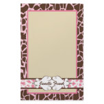 Hip and Chic Animal Print: Pink Customized Stationery