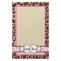 Hip and Chic Animal Print: Pink Customized Stationery