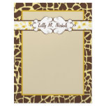 Hip and Chic Animal Print: Yellow letterhead