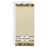 Hip and Chic Animal Print: Yellow rack cards