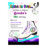 Hip and Colourful Ice Skate Invitation