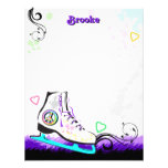 Hip and Colourful Ice Skate Note Card Announcements