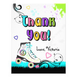Hip and Colourful Roller Skate Note Card Invites