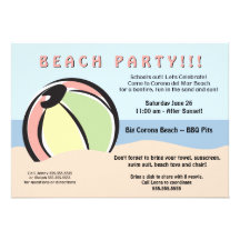 Hip and Fun Beach Ball Invitation