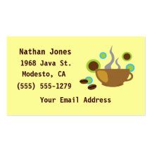 Hip Coffee Art Business Cards