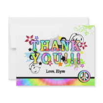 Hip Colourful 'N Groovy Thank You Note