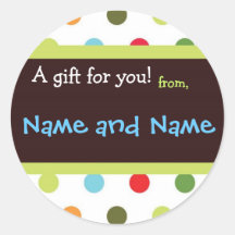Hip Dots Personalized Gift Sticker