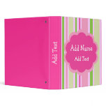 Hip Girl Pink and Green Binder