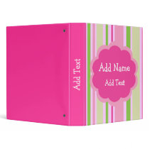 Hip Girl Pink and Green Binder