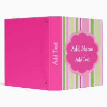 Hip Girl Pink and Green Binder