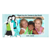 Hip Girls Singing Personalized Photo Card