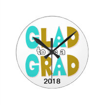 Hip Graduation Decorative Round Clock