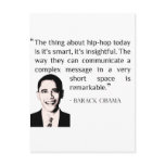 hip-hop Barack Obama quote postcard