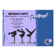 Hip Hop Boys Invitation