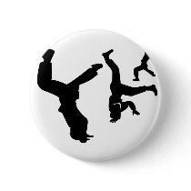 hip hop dancer pinback button