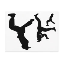 hip hop dancer post cards