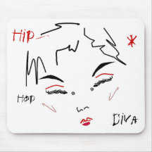 Hip-Hop Diva Mouse Mats