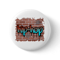 hip hop graffiti  design button