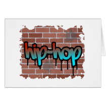 hip hop graffiti  design greeting card