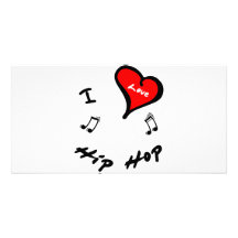 Hip Hop Items - I Heart Hip Hop Photo Card Template