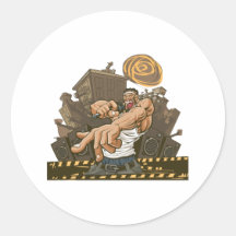 Hip Hop Party Don't Stop Round Stickers