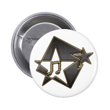 Hip Hop Swagger Music Star Round Button