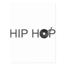 Hip Hop Turntable - Music Vinyl Record Disc Jockey Post Card