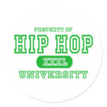 Hip Hop University Round Sticker
