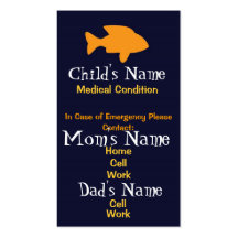 Hip Kid Child's Medical Card Business Cards