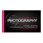 Hip PInk and Black Photographer Business Cards