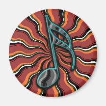 Hip Semiquaver -  16th Note Music Symbol Fridge Magnet